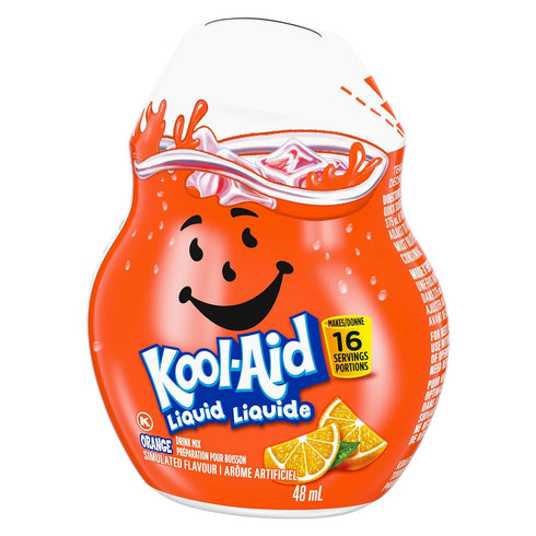 Kool-Aid Orange Liquid Drink Mix, 48mL/1.6 fl.oz., Imported from Canada