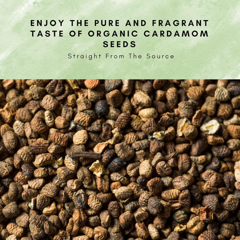 16 oz. 100% SPICY ORGANIC Decorticated Organic Cardamom Seeds USDA Organic - Perfect for enhancing the taste of a