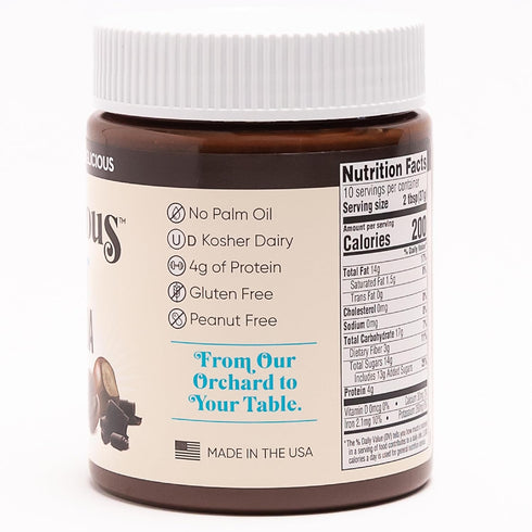 (13 oz), 4g NUTLICIOUS Hazelnut Dark Cocoa Spread Spreadable Rich Dark Cocoa Roasted Hazelnuts, Made in the USA, No