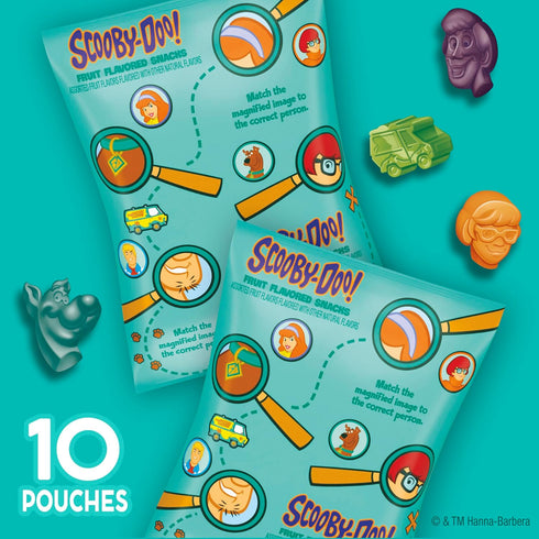 10 8 oz (Pack 8) Scooby-Doo Fruit Flavored Snacks, Gluten Free, Kids Snacks, Ct