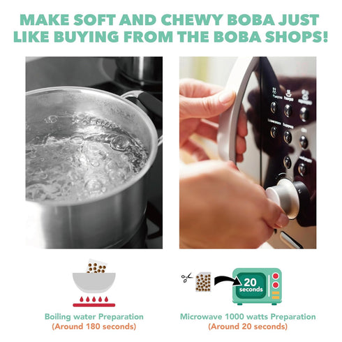 10 J WAY Instant Boba Bubble Pearl Variety Milk Tea Fruity Tea Kit with Authentic Brown Sugar Caramel Fruity Tapioca