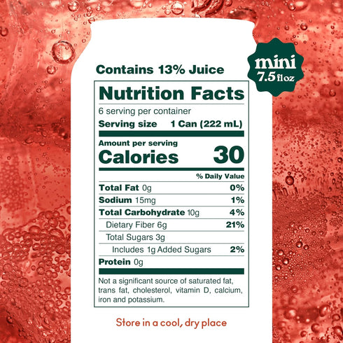 Pack Packed 7.5oz (6-Cans) OLIPOP Minis Prebiotic Soda Pop, Strawberry Vanilla, Pantry with Prebiotics, Fiber