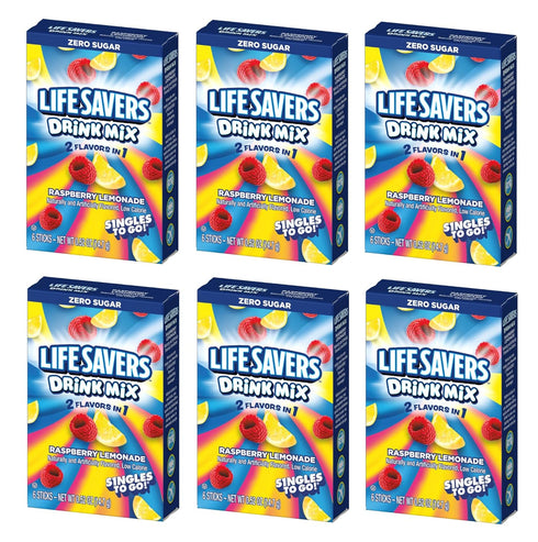 Life Savers Raspberry Lemonade Drink Mix - Pack of 6-6 Sticks Per