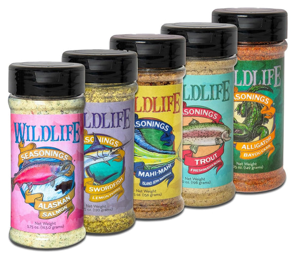 Wildlife Seasonings Tackle Box Bundle Seafood Seasoning Variety Pack for Fish, Grilling