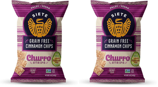 Siete Grain Free Cinnamon Churro Strips, 5 oz Bag, Gluten & Dairy