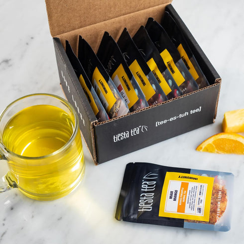 Set, 8 Tiesta Tea - Herbal & Rooibos Tea Sampler Dry Flight Loose Leaf, No Caffeine Blend, Makes Hot & Iced, Assorted