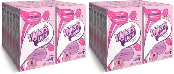 Wyler's Light Singles To Go Powder Packets, Water Drink Mix, Watertok Cotton