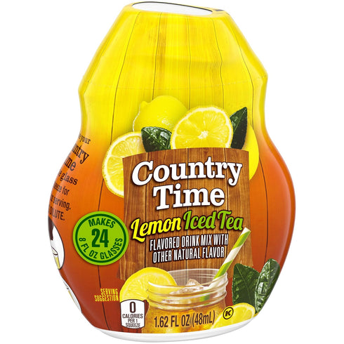 Country Time Sugar-Free Lemon Iced Tea Liquid Water Enhancer, Zero Calories, 1 Count, 1.62 fl oz