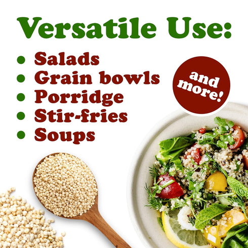 5 Food to Live White Quinoa, Pounds All Natural Whole Grain, Perfect for Salads, Soups, Quick and Easy to Cook, Meal