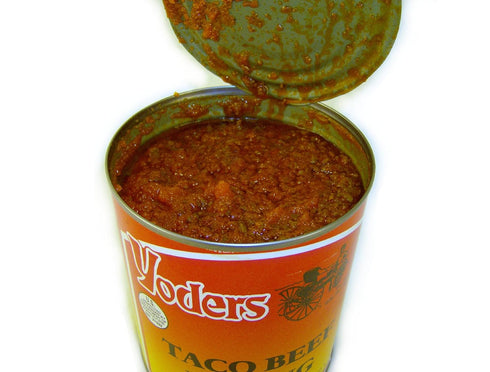 28 oz Pack 1 Yoders Taco Beef Filling Can, of | Fully Cooked Ground Beef, Heat & Serve | Shelf-Stable Protein for Quick