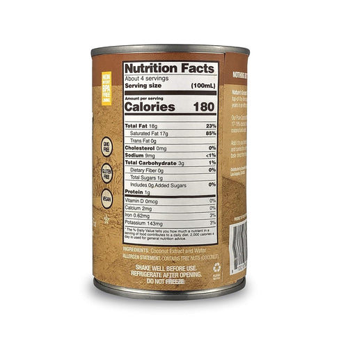 17-19% 12-pack Natures Greatest Foods Pure Coconut Milk No Guar Gum, No Additives, Non-GMO, BPA-Free, Vegan