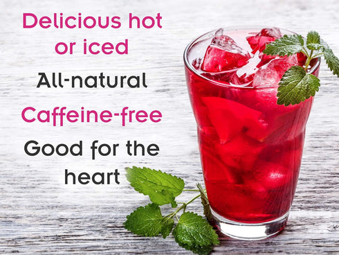 Very Berry Hibiscus Herbal Fruit Tea - Caffeine Free Loose Leaf Bulk Berries Herbs and Fruit - 5 Oz Pouch