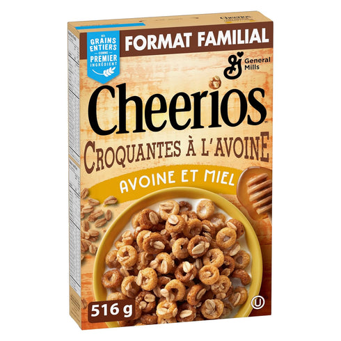 516g/18.2 oz Cheerios Oat Crunch Oats 'N Honey Cereal
