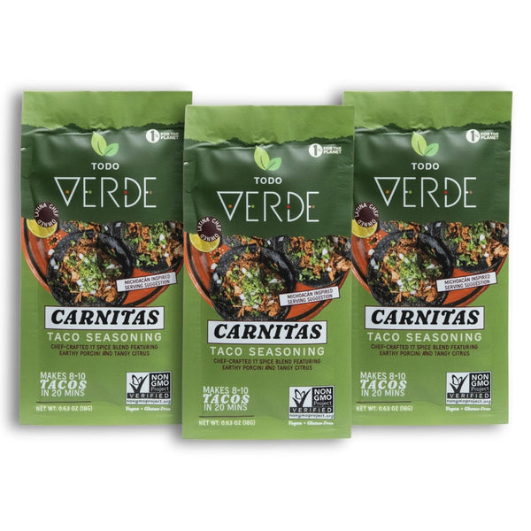 Carnitas Taco Seasoning Packets - Todo Verde | Chef Curated Blends with