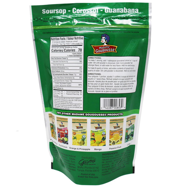 Madame Gougousse Soursop Drink Mix - Sweetened Beverage