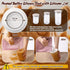 11.3in 304 Enhon Natural Peanut Butter Stirrer Kit, Stainless Steel Peanut Butter Mixer with Spill Resistant Silicone