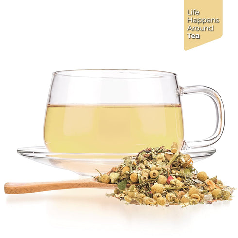 Tealyra Tranquil Dream Herbal Loose Leaf Tea, Chamomile Honeybush Lavender, Caffeine-Free, 220g (8-ounce)