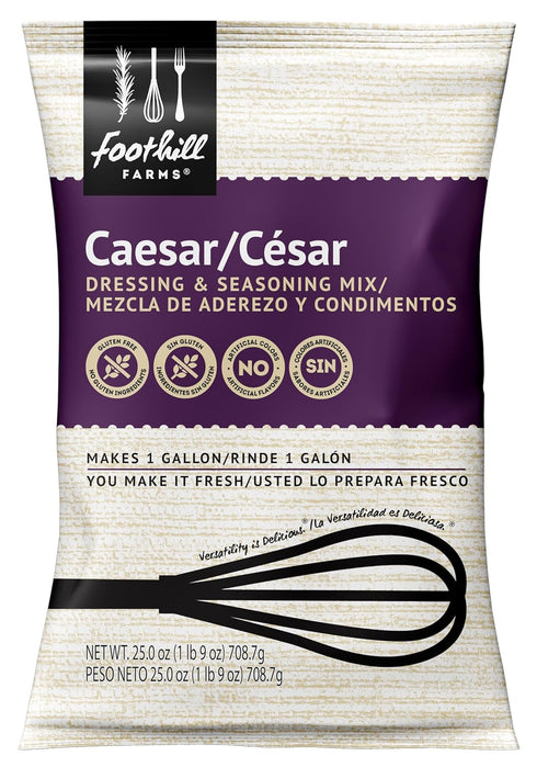 Foothill Farms Caesar Dressing & Seasoning Mix, Make Classic Caesar Salad Dressing,
