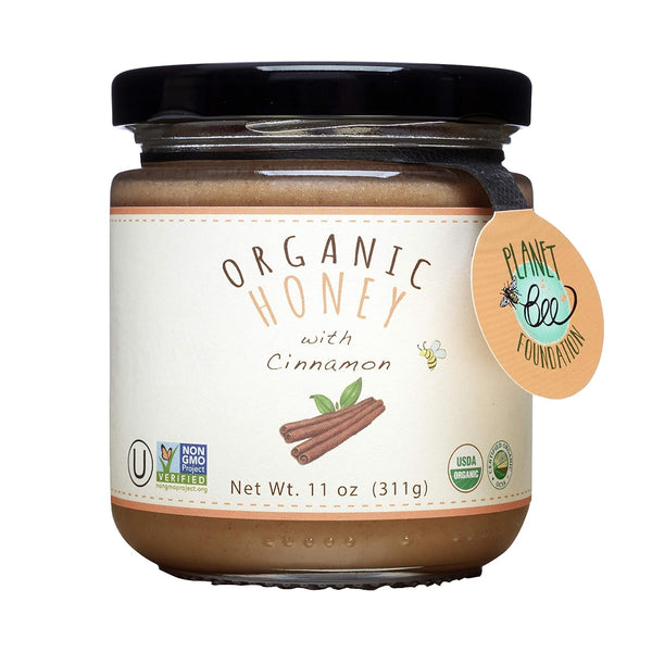 GREENBOW Organic Honey with Cinnamon - 100% USDA Certified Organic, Non-GMO, Gluten