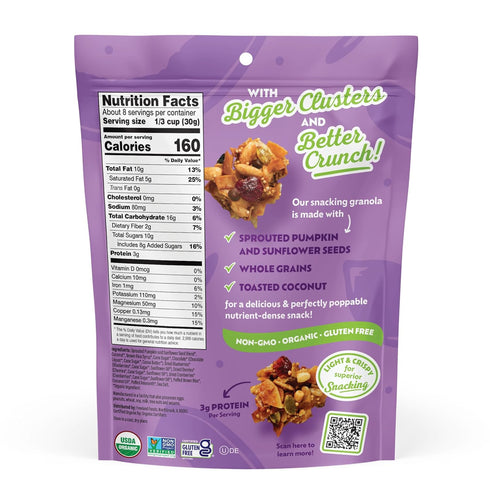 8oz Go Raw Cherry Berry Chocolate Chunk Snacking Granola, Pouch