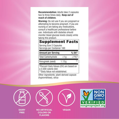 320 (Packaging Nature's Way Fenugreek Seed Supplement, Fenugreek for Traditional Breastfeeding Lactation Support*