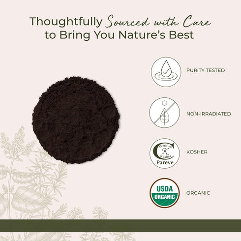 Starwest Botanicals Organic Black Walnut Hull Powder, 4 oz Pouch - Finely Ground for Tea & Baking