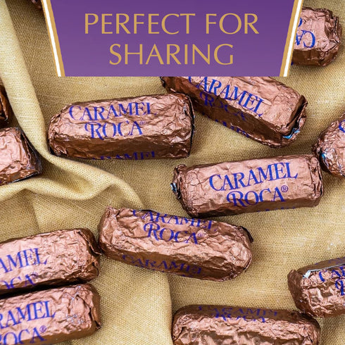 Pack 2 10oz Almond Roca of Sea Salt Caramel Roca Canisters - Individually Wrapped Caramel Candy - Sea Salt Caramel