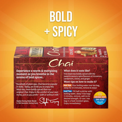 1.41 oz, 20 Twinings Ultra Spice Chai, ct