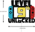 9 LEVEL UNLOCKED Birthday Cake Topper - 9th Happy Birthday Gamepad Decorations for Kids Bday Party