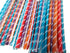 80 Count Sweet and Sour Candy Powder Filled Straws - of Assorted Orange Cherry Grape Tropical Punch Individually