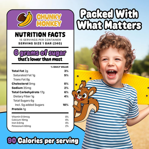 Pack 45, Pack Snakkidz Organic Chewy Granola Bars for Kids, Allergen-Free, Nut-Free, Gluten-Free, Low Sugar Snack Bars