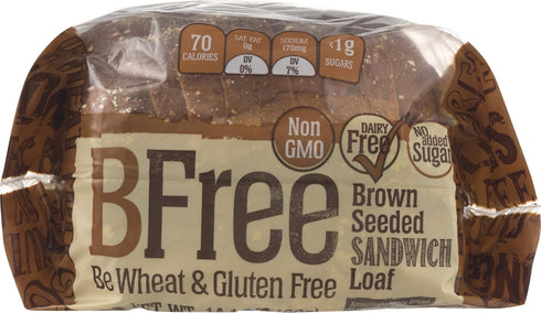 Brown,14.11 Oz (Pack 3) Bfree Gluten Free Sandwich Bread, Seeded