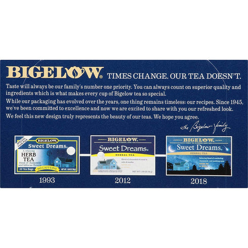 Herbal Tea Sweet Dreams, 20 Count (Pack of 3) by Bigelow Tea