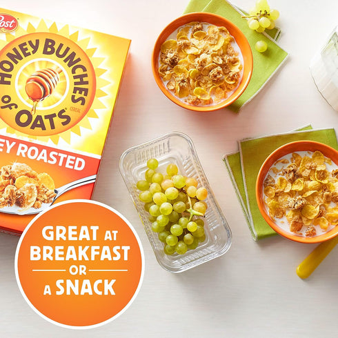 18 Post Honey Bunches of Oats Crunchy Honey Roasted Cereal, Ounce
