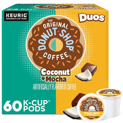 The Original Donut Shop Duos Coconut + Mocha Coffee, Keurig Single Serve