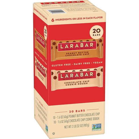 Larabar Gluten Free Variety Pack Peanut Butter Chocolate Chip / Chocolate Chip
