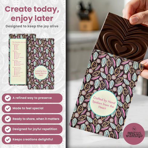 Sweetly Whispered 6 12 Set DIY Chocolate Bar Kit Silicone Molds, Gift Bags, Digital Guide, Sprinkles, Food Coloring