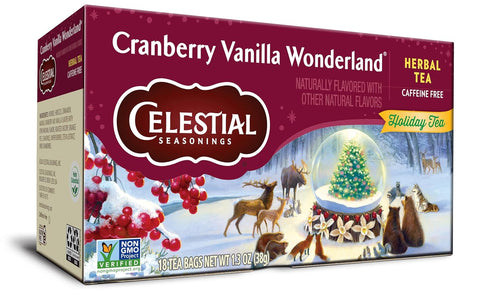 18 Count (Pack 6) Celestial Seasonings Herbal Tea, Cranberry Vanilla Wonderland