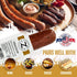 (10 oz) Zick's Krackow Smoked Sausages | Savory Garlic Polish Sausage, Pork & Beef Sausages, Dried Meat Snacks for Any