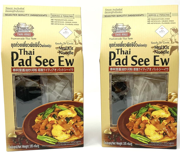 Thai Aree Pad See Ew Meal Kit Noodle Brand 185 g x 2 Packs