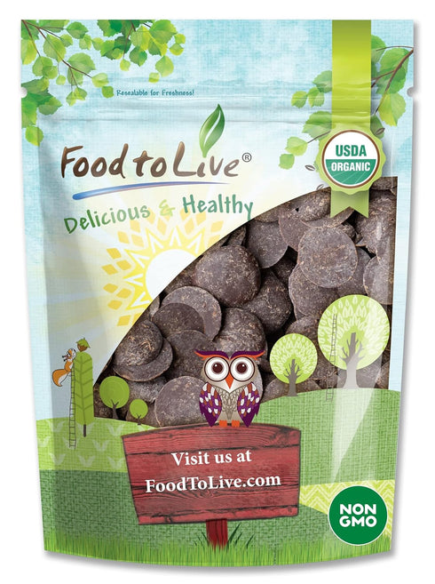 Food to Live Organic Cacao Paste, 1 Pound - Non-GMO Cacao Liquor,