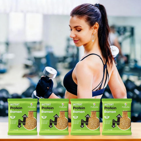 6 Pack 30g Hethstia High Protein Ramen Plain, Instant Ramen Noodles Plant Protein, Vegan, Non-Fried, Non-GMO