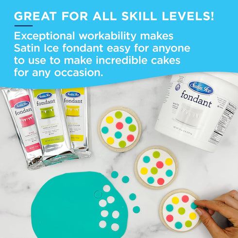 Satin Ice Pink Fondant, Vanilla - 4.4 Ounces