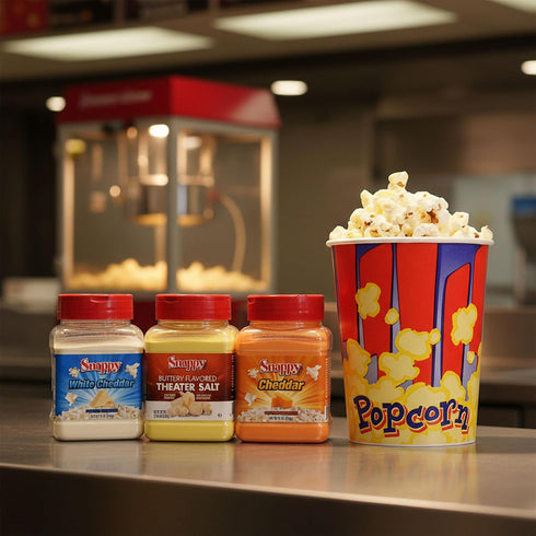 12 oz, 19 oz, 3 Count Snappy Popcorn Seasoning Bundle, Cheddar Cheese, White Cheddar Cheese, Buttery Flavored Theater
