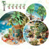 Gtziqa 16 Palm Tree Cake Topper, Pcs Mini Fake Palm Tree Decor Miniature Coconut Trees Model Artificial Tropical