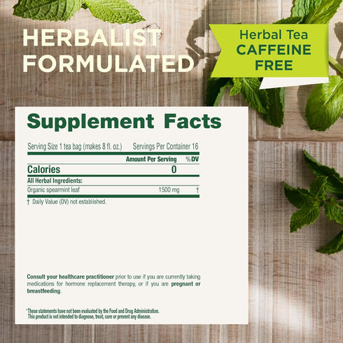 96 (6 Pack) Traditional Medicinals Tea, Organic Spearmint, Supports Everyday Wellness, Healthy & Refreshing, Tea Bags