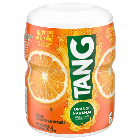 1 Count 20 oz Tang Orange Sweetened Powdered Drink Mix Canister