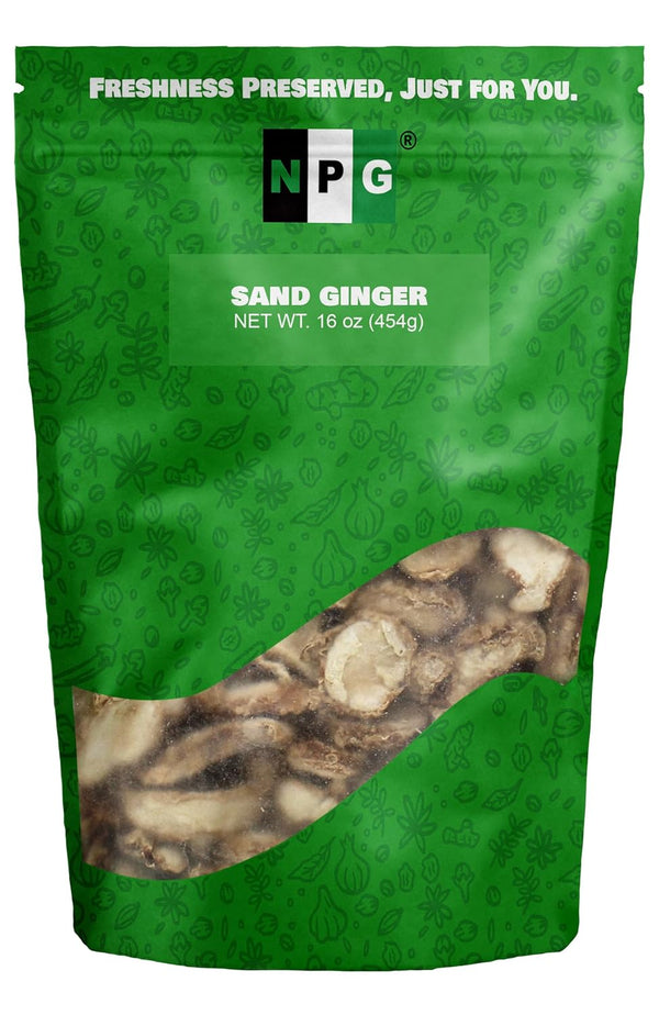 NPG Dried Galangal Root Sand Ginger Sliced - 16 Oz, Natural NON GMO Ingredient for Tom Yum and Tom Kha Soups
