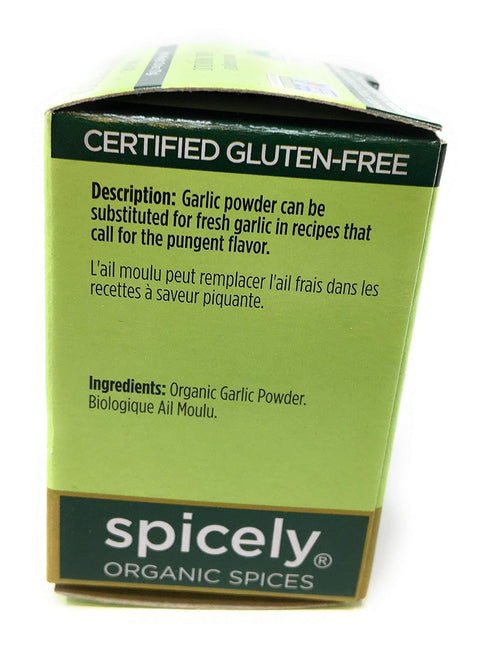 SPICELY 0.4 OZ Organic Garlic Powder
