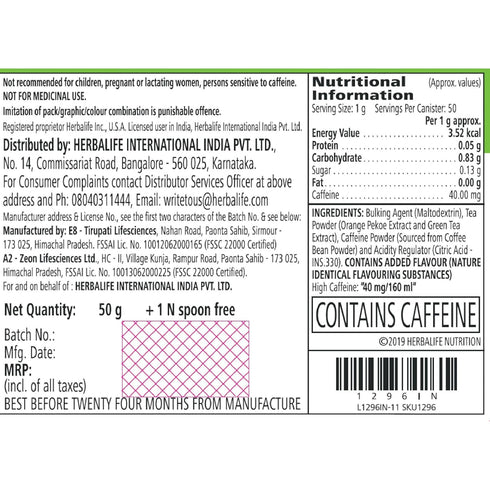 Herbalife 50 Afresh Energy Drink Mix - Gram (Lemon)